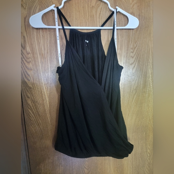 Black Wrap top XS THREE DOTS - Picture 1 of 4